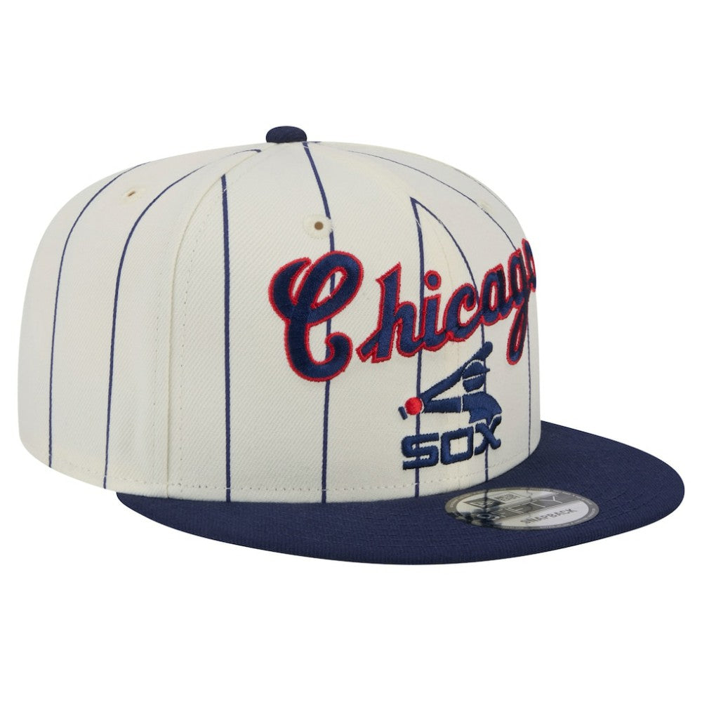 Cream Chicago White Sox New Era Jersey Pinstripe 9FIFTY Snapback Hat