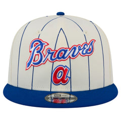 White Atlanta Braves New Era Jersey Pinstripe 9FIFTY Snapback Hat