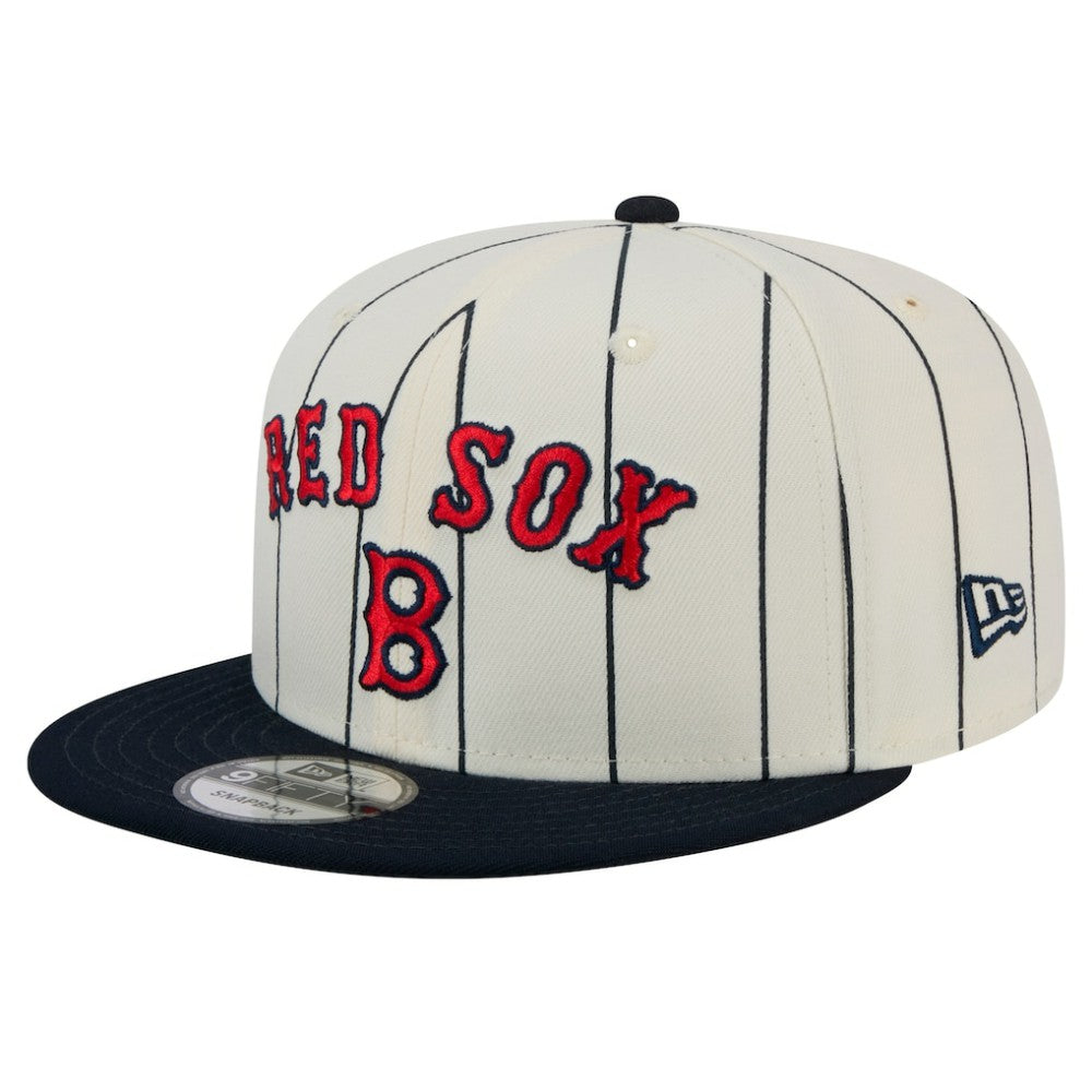 White Boston Red Sox New Era Jersey Pinstripe 9FIFTY Snapback Hat