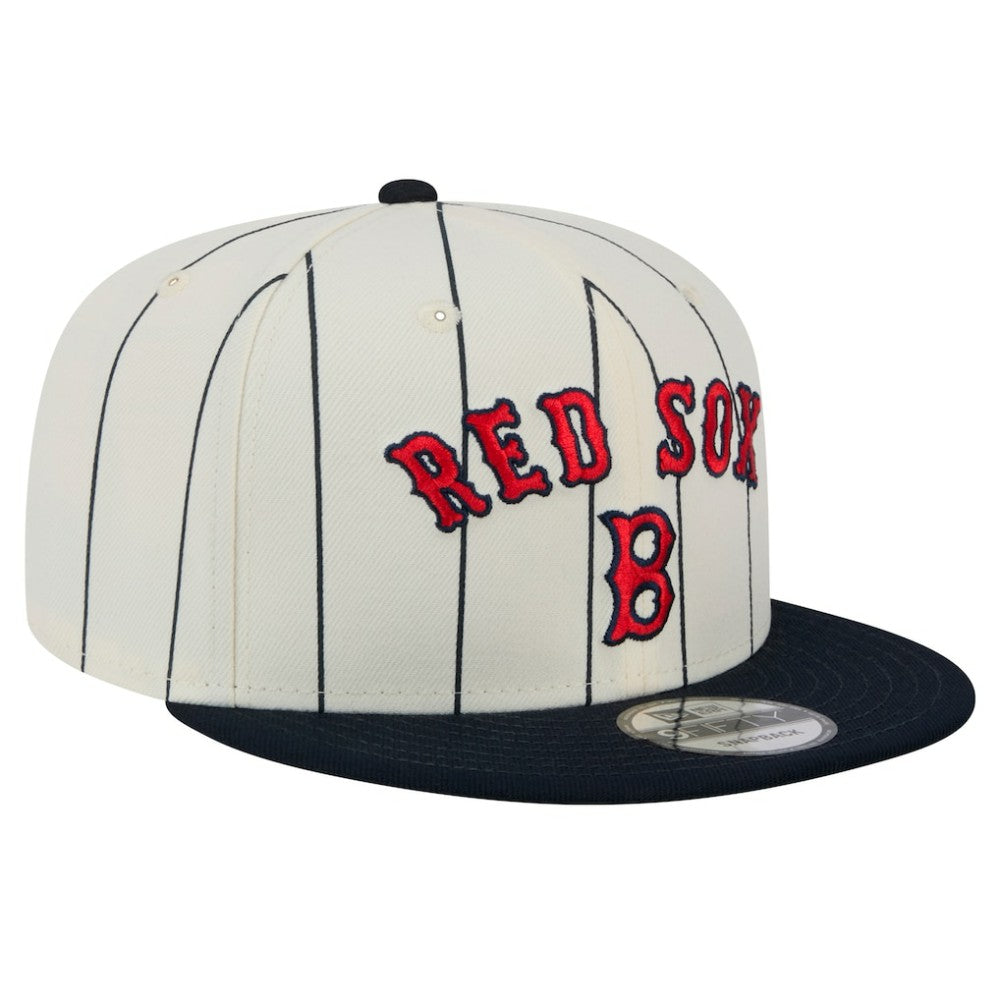White Boston Red Sox New Era Jersey Pinstripe 9FIFTY Snapback Hat