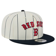 White Boston Red Sox New Era Jersey Pinstripe 9FIFTY Snapback Hat