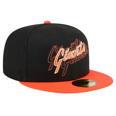 Black San Francisco Giants New Era Shadow Stitch 59FIFTY Fitted Hat