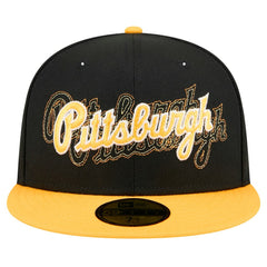 Black Pittsburgh Pirates New Era Shadow Stitch 59FIFTY Fitted Hat