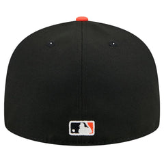 Black Detroit Tigers New Era Shadow Stitch 59FIFTY Fitted Hat