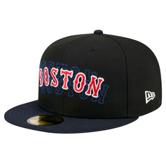 Black Boston Red Sox New Era Shadow Stitch 59FIFTY Fitted Hat