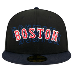 Black Boston Red Sox New Era Shadow Stitch 59FIFTY Fitted Hat