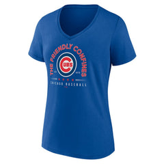 Royal Chicago Cubs Women's Friendly Confines V-Neck T-Shirt