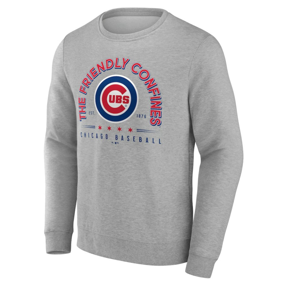 Gray Chicago Cubs Friendly Confines Pullover Sweatshirt