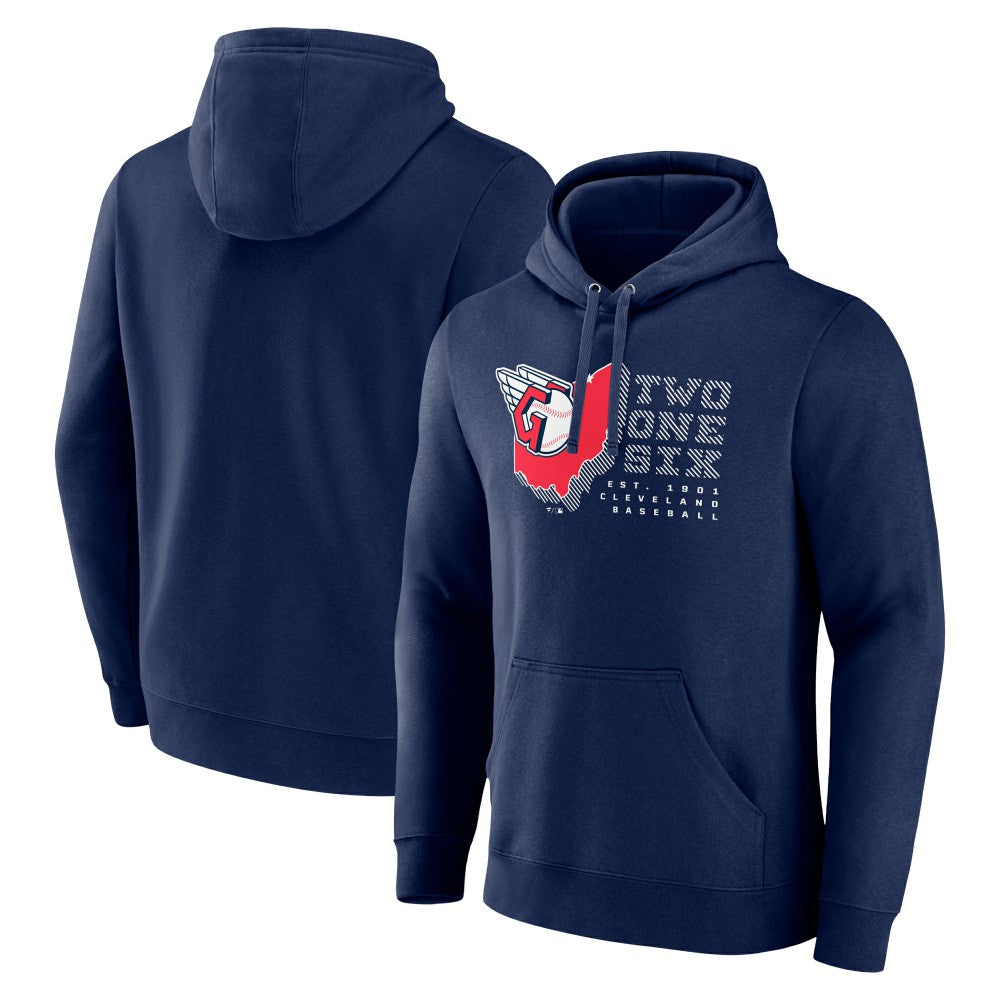 Navy Cleveland Guardians Two One Six Pullover Hoodie