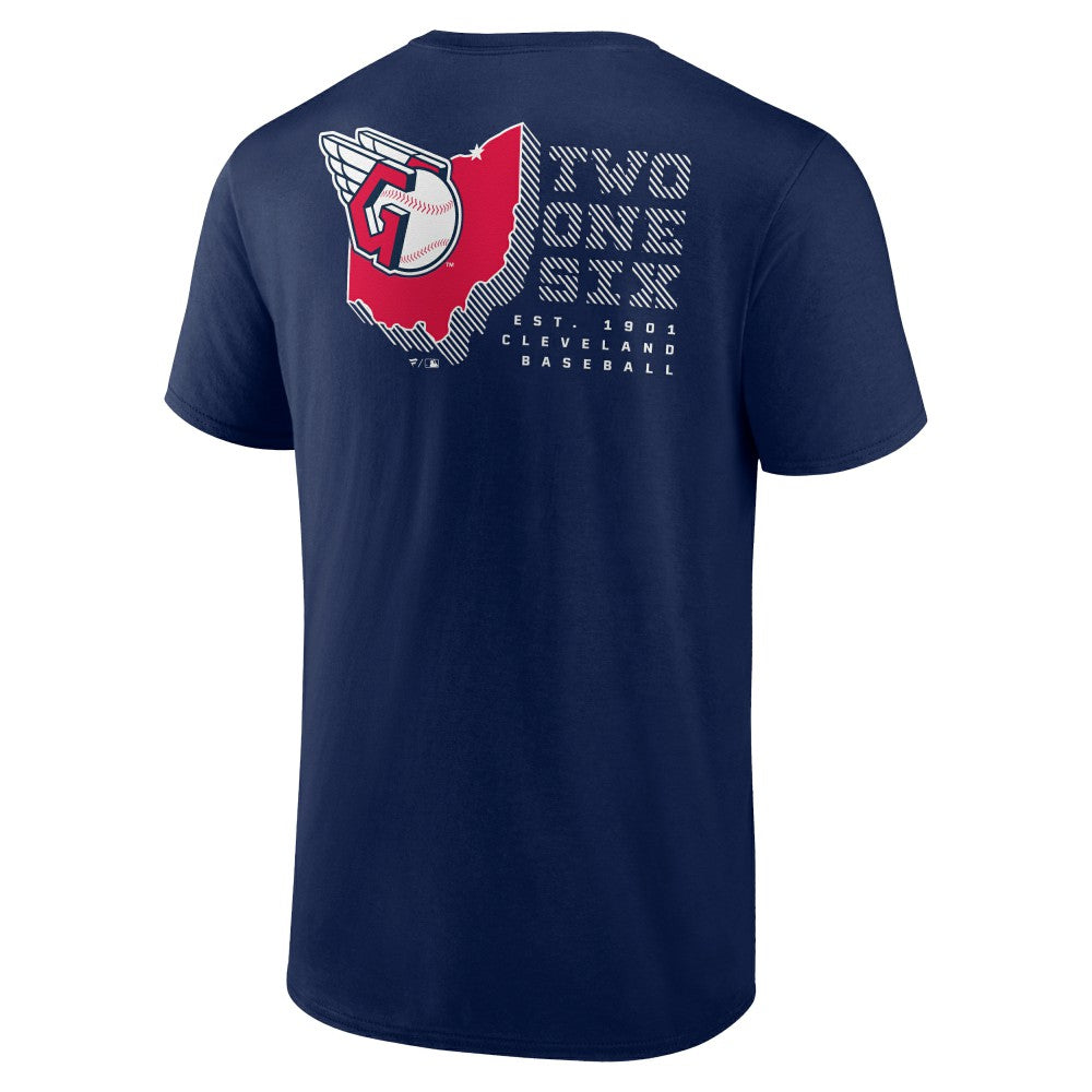 Navy Cleveland Guardians Two One Six T-Shirt