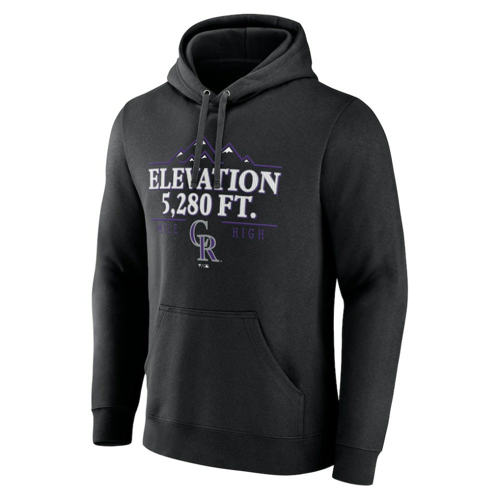 Black Colorado Rockies Elevation Pullover Hoodie