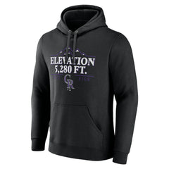 Black Colorado Rockies Elevation Pullover Hoodie