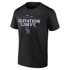 Black Colorado Rockies Elevation T-Shirt