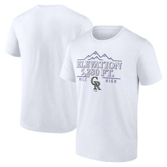 White Colorado Rockies Elevation T-Shirt
