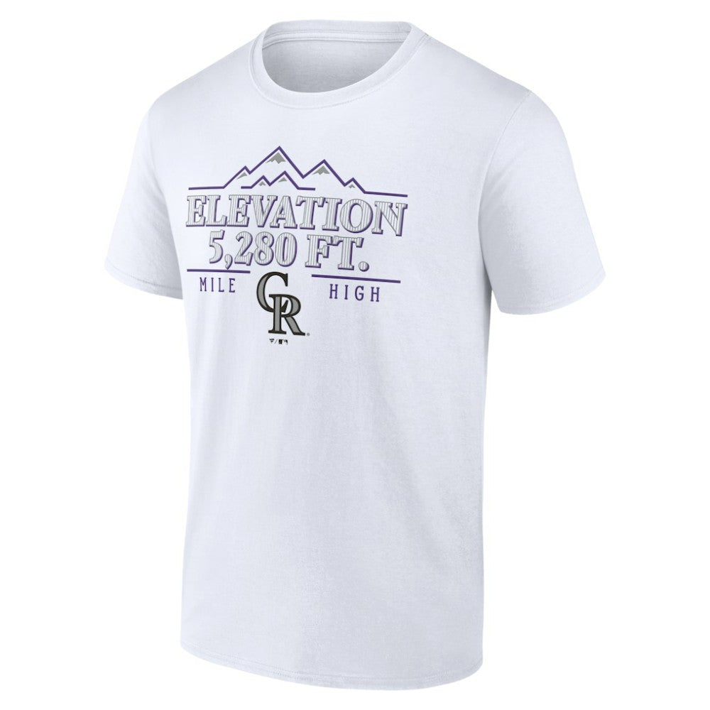 White Colorado Rockies Elevation T-Shirt