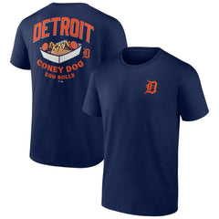 Navy Detroit Tigers Coney Dog Egg Rolls T-Shirt