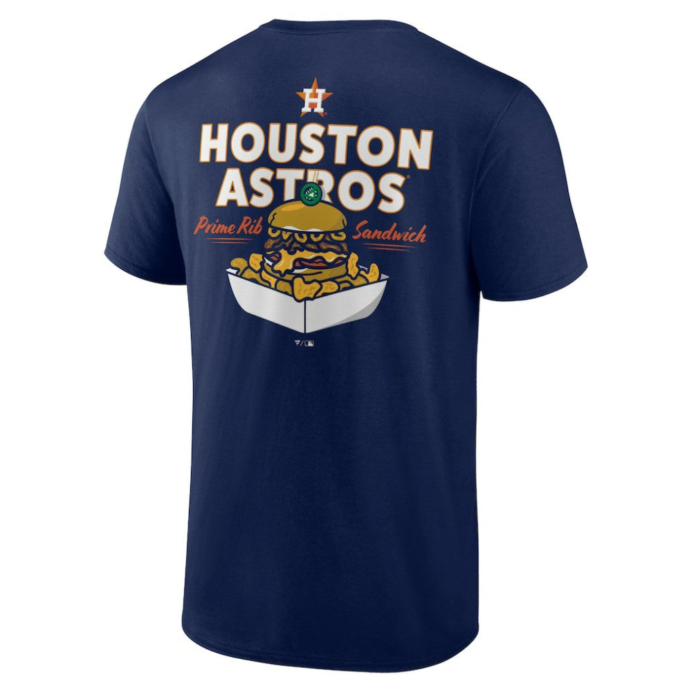 Navy Houston Astros Prime Rib Sandwich T-Shirt
