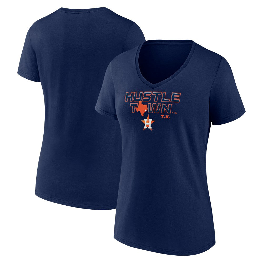 Navy Houston Astros Women's Hustle Town V-Neck T-Shirt