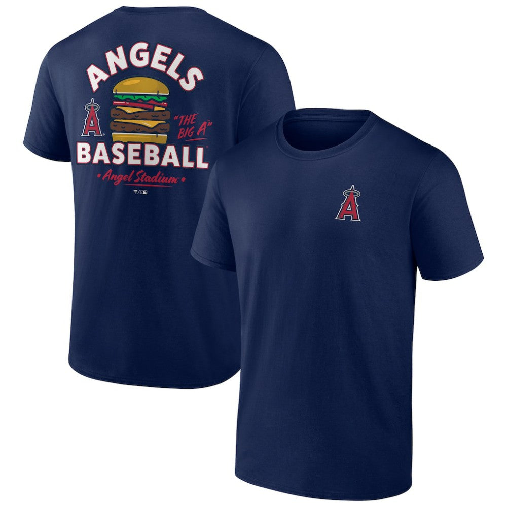 Navy Los Angeles Angels Big A Burger T-Shirt