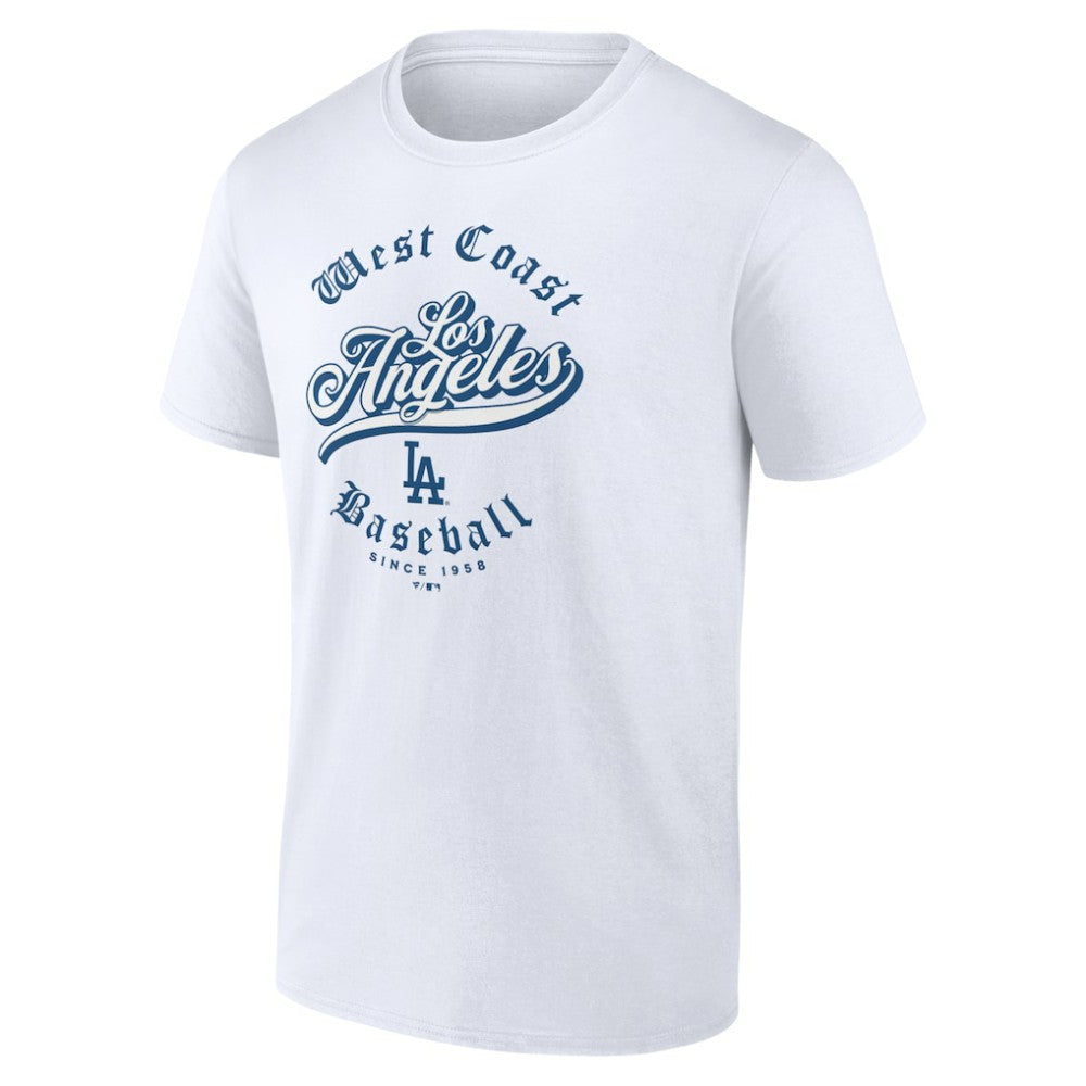 White Los Angeles Dodgers West Coast Baseball T-Shirt