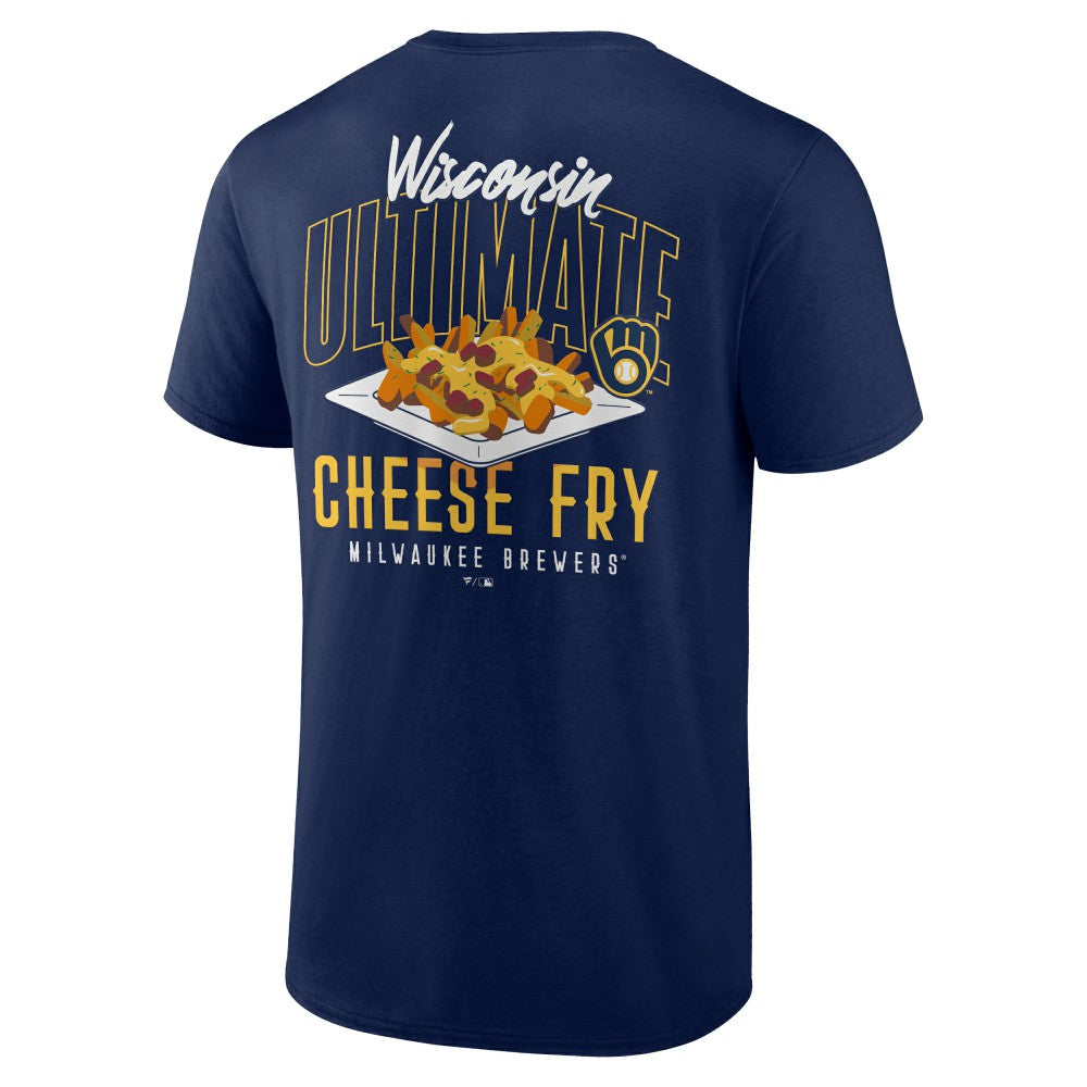 Navy Milwaukee Brewers Cheese Fry T-Shirt