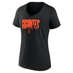 Black San Francisco Giants Women's Gigantes V-Neck T-Shirt