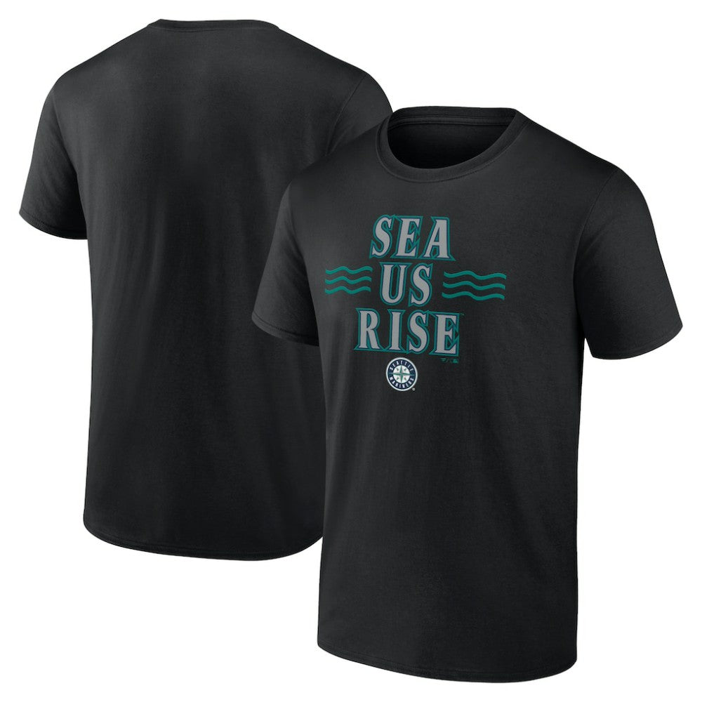 Black Seattle Mariners Sea Us Rise T-Shirt