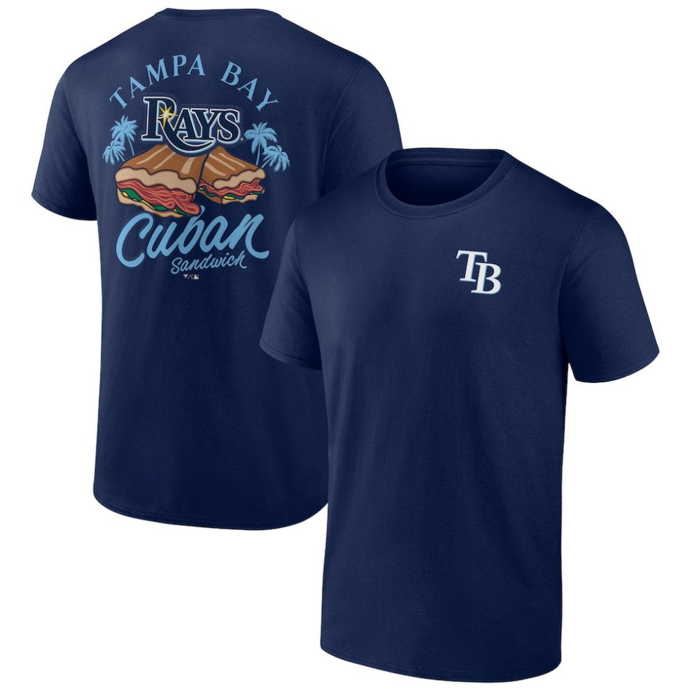 Navy Tampa Bay Rays Cuban Sandwich T-Shirt