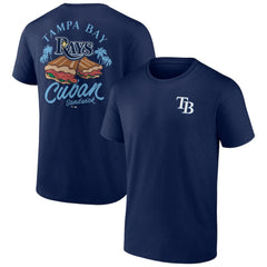 Navy Tampa Bay Rays Cuban Sandwich T-Shirt