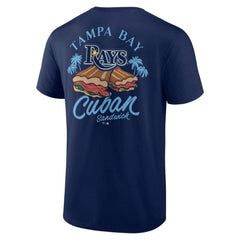 Navy Tampa Bay Rays Cuban Sandwich T-Shirt