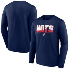 Navy Washington Nationals Defend the District Long Sleeve T-Shirt