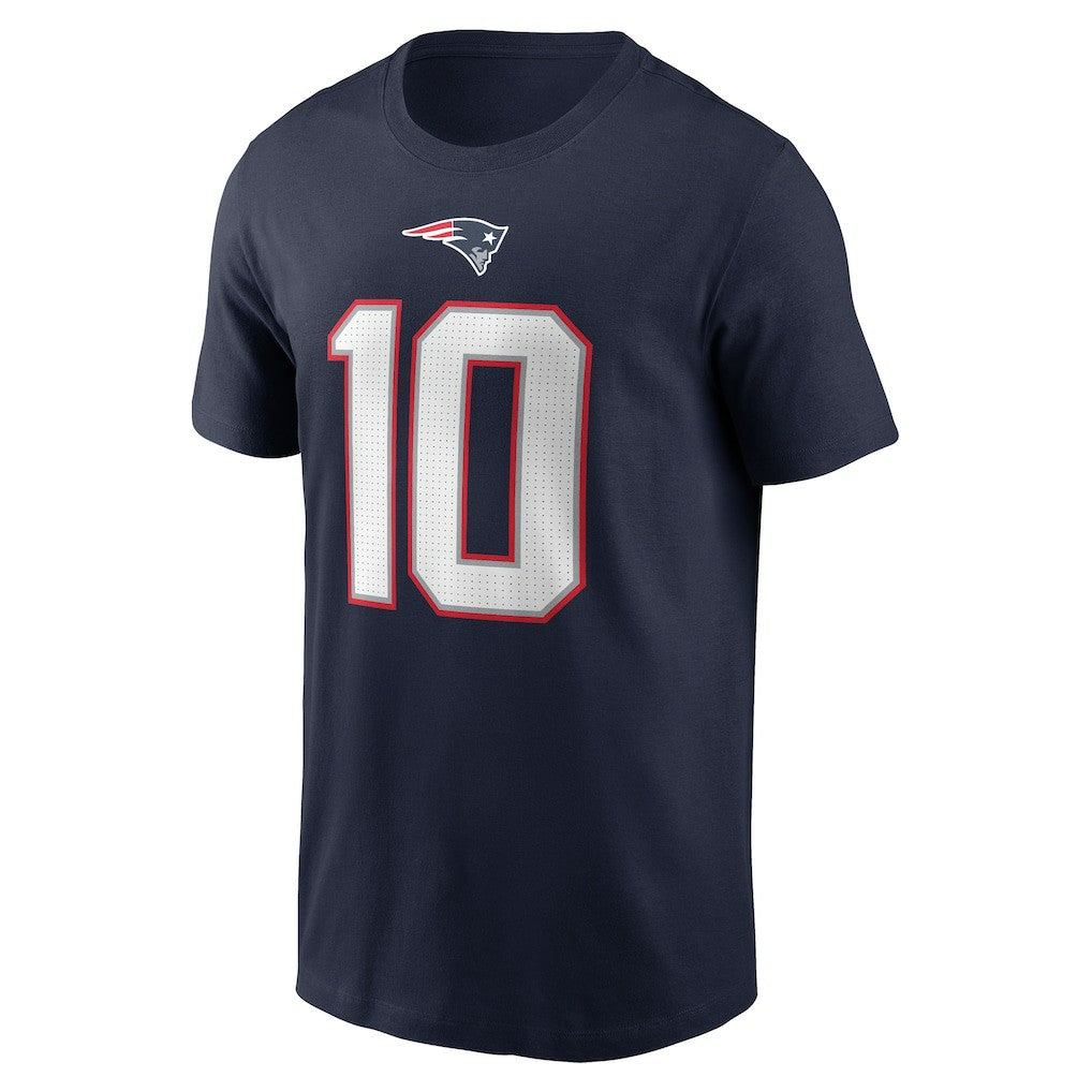 Drake Maye  Youth Fuse Name & Number T-Shirt - New England Patriots T-shirts
