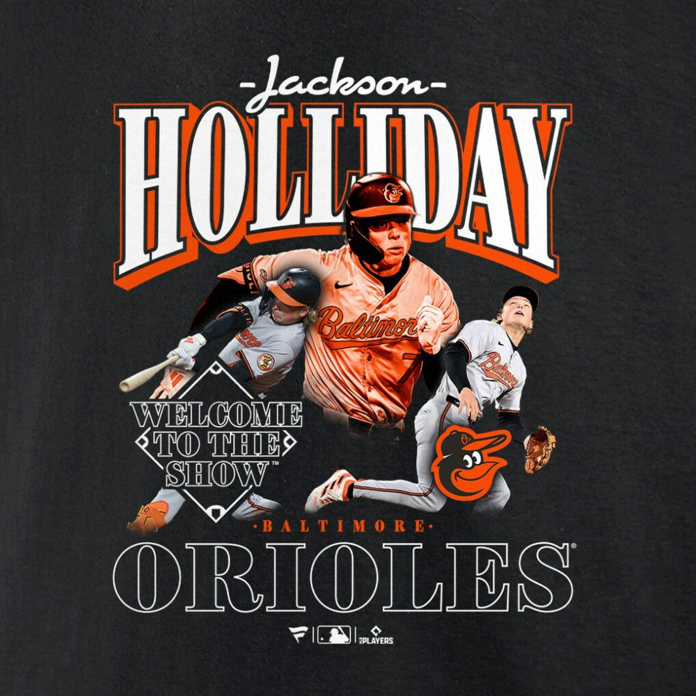 Black Jackson Holliday Baltimore Orioles Welcome to the Show T-Shirt