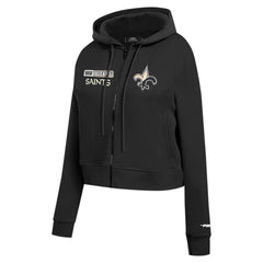 Pro Standard Women's Split Logo Full-Zip Hoodie - New Orleans Saints Hoodies