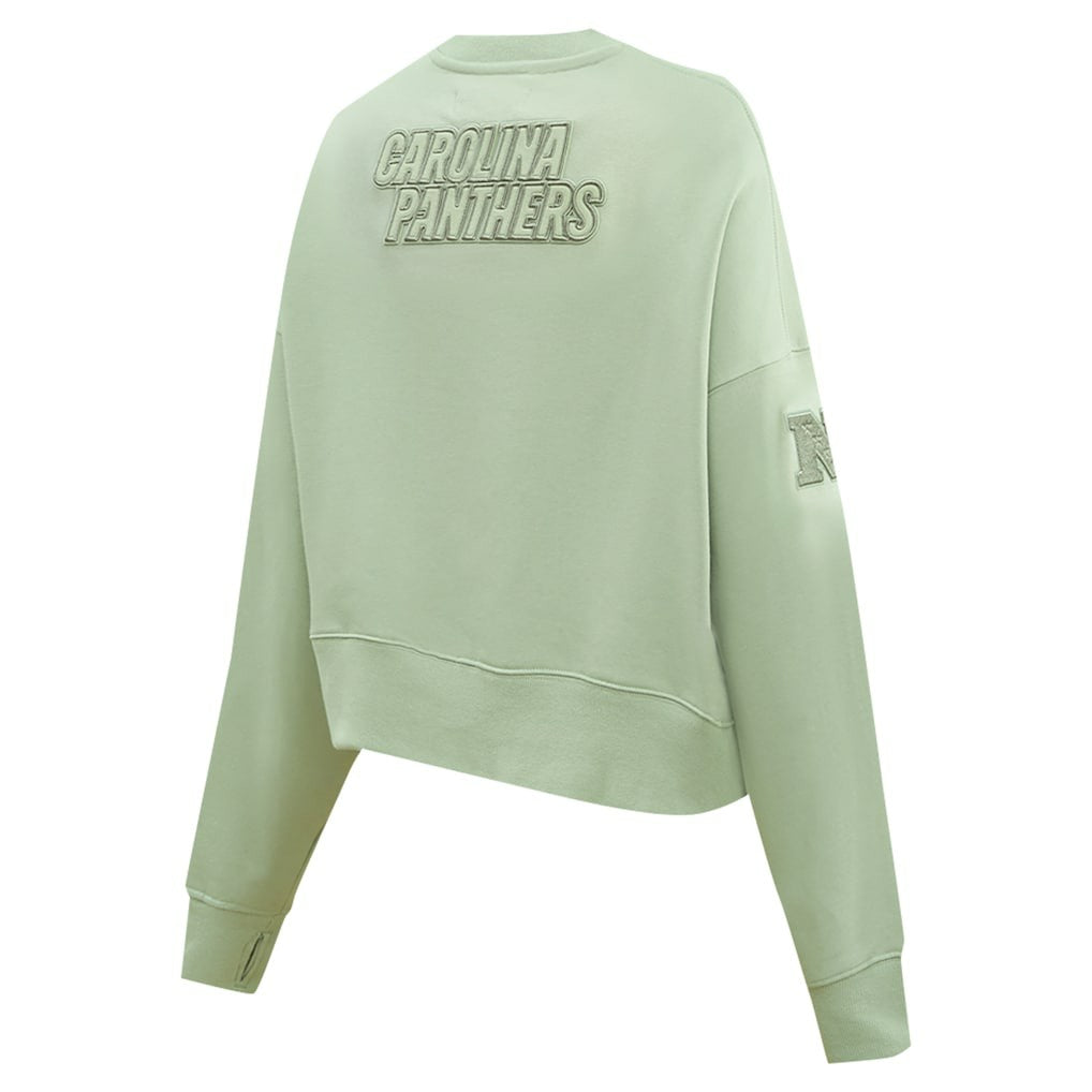 Pro Standard Women's Oversized Cropped Neutral Pullover Sweatshirt - Carolina Panthers Pullover