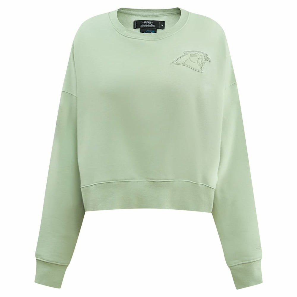 Pro Standard Women's Oversized Cropped Neutral Pullover Sweatshirt - Carolina Panthers Pullover