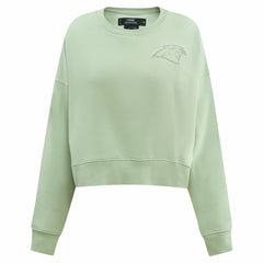 Pro Standard Women's Oversized Cropped Neutral Pullover Sweatshirt - Carolina Panthers Pullover