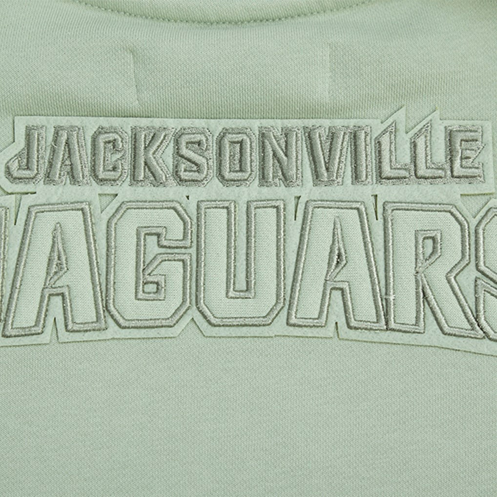 Pro Standard Women's Oversized Cropped Neutral Pullover Sweatshirt - Jacksonville Jaguars Pullover