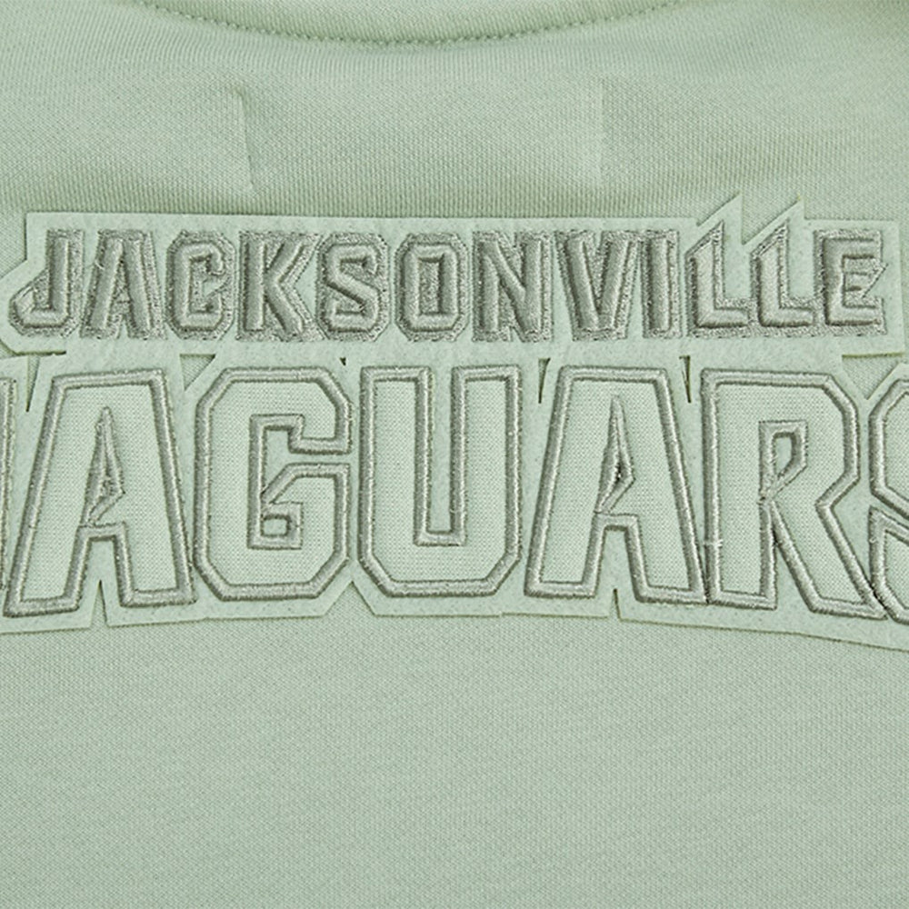 Pro Standard Women's Oversized Cropped Neutral Pullover Sweatshirt - Jacksonville Jaguars Pullover