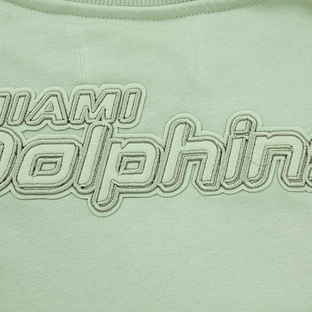 Pro Standard Women's Oversized Cropped Neutral Pullover Sweatshirt - Miami Dolphins Pullover