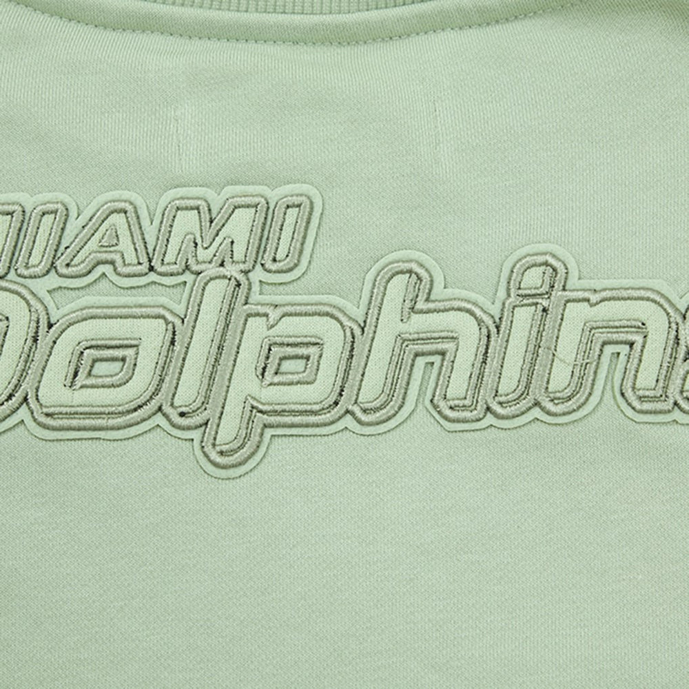 Pro Standard Women's Oversized Cropped Neutral Pullover Sweatshirt - Miami Dolphins Pullover