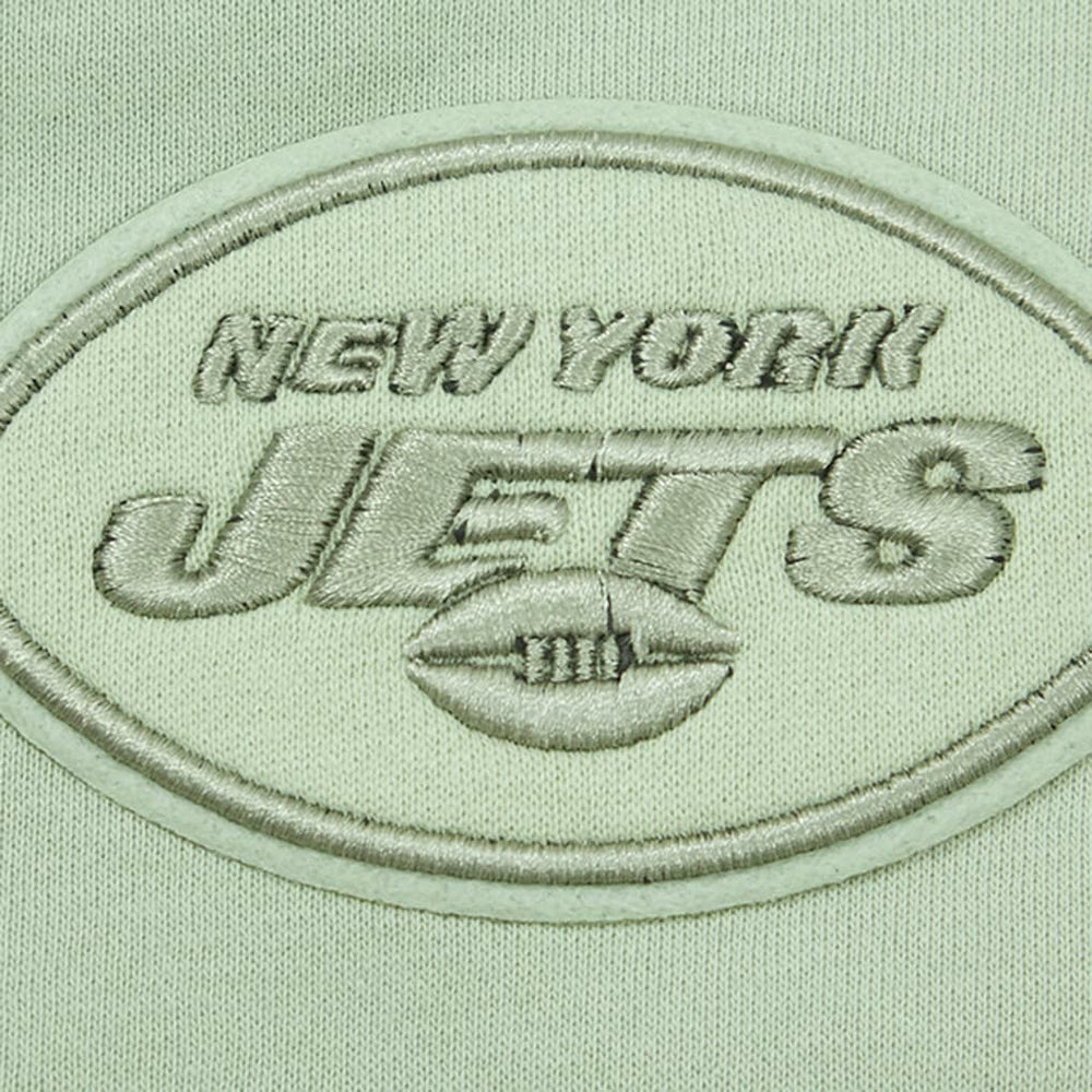 Pro Standard Women's Oversized Cropped Neutral Pullover Sweatshirt - New York Jets Pullover