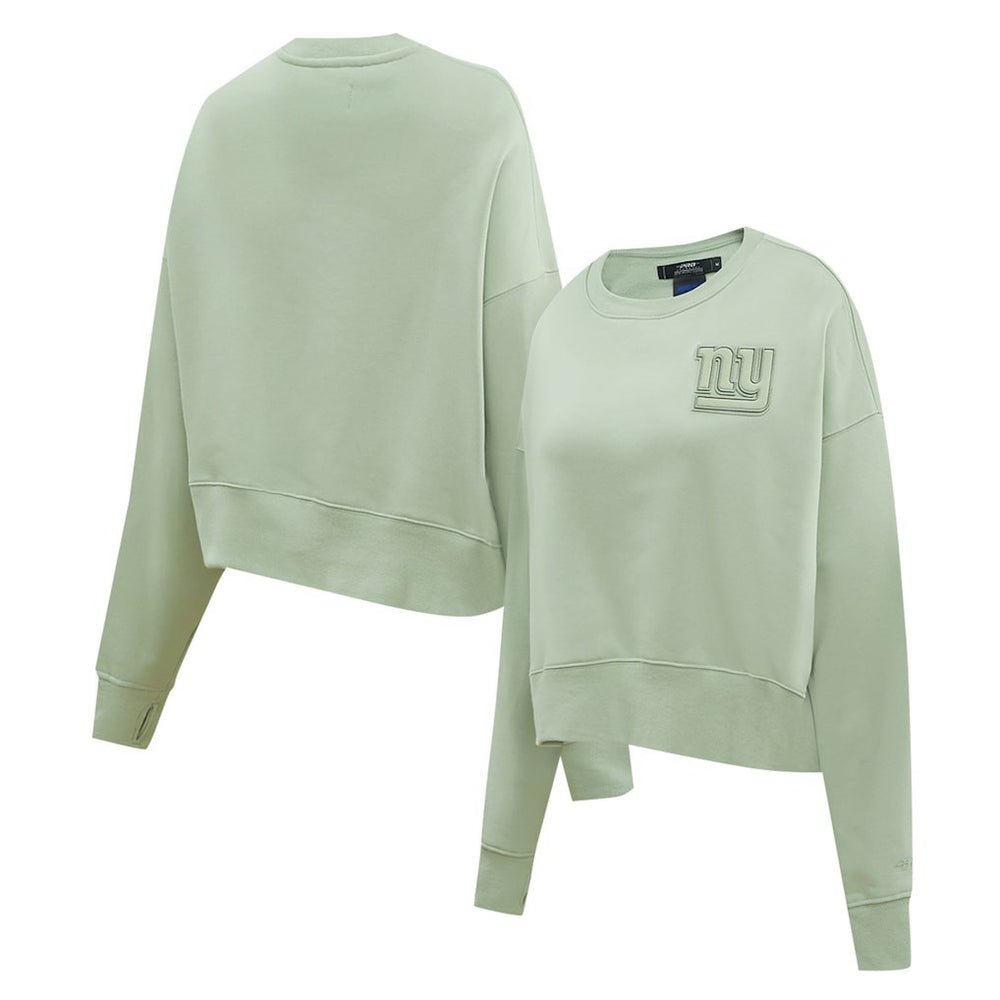 Pro Standard Women's Oversized Cropped Neutral Pullover Sweatshirt - New York Giants Pullover