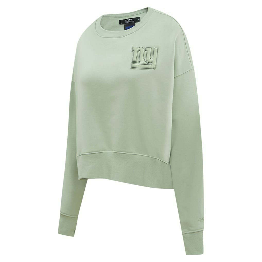 Pro Standard Women's Oversized Cropped Neutral Pullover Sweatshirt - New York Giants Pullover