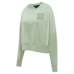 Pro Standard Women's Oversized Cropped Neutral Pullover Sweatshirt - New York Giants Pullover