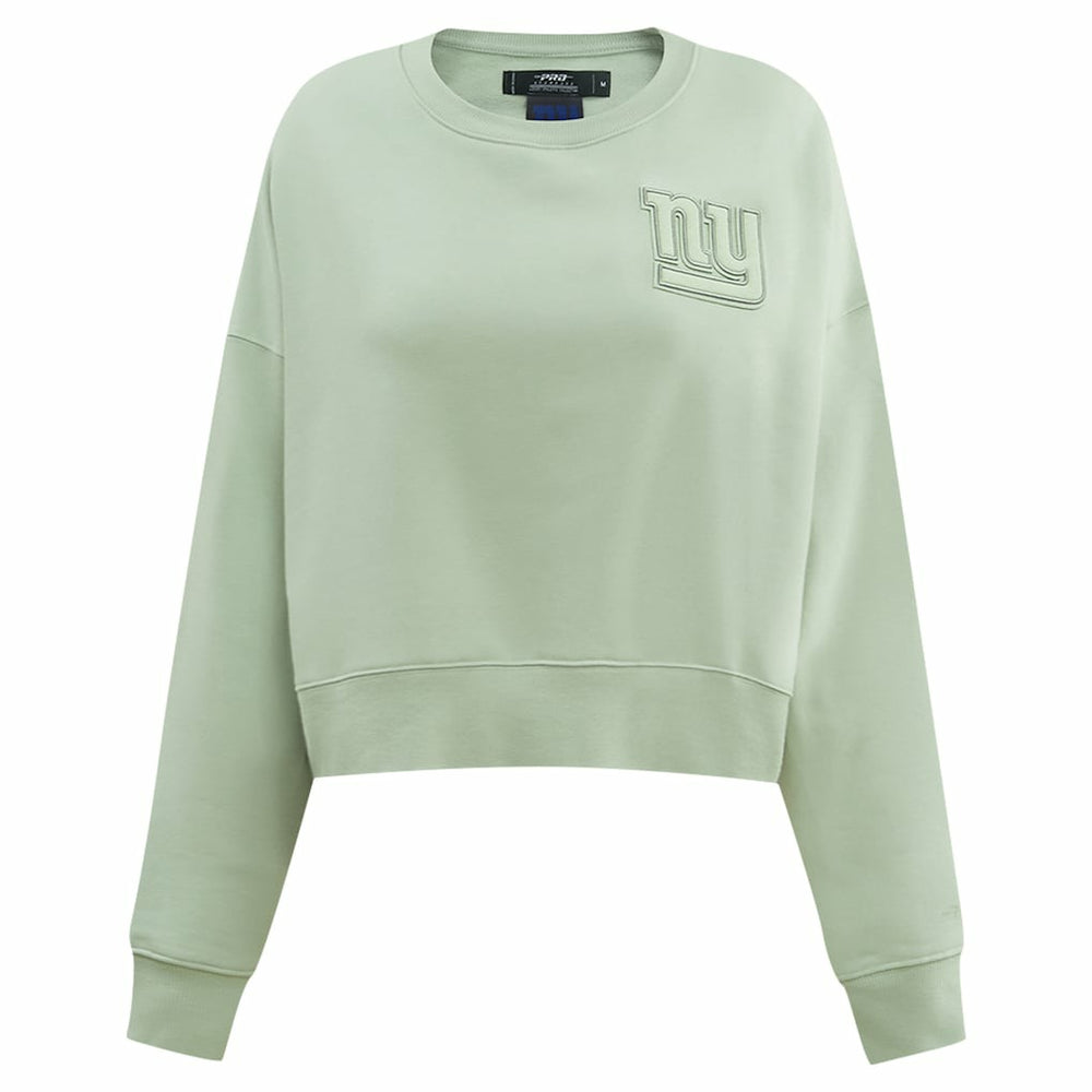 Pro Standard Women's Oversized Cropped Neutral Pullover Sweatshirt - New York Giants Pullover