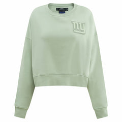Pro Standard Women's Oversized Cropped Neutral Pullover Sweatshirt - New York Giants Pullover