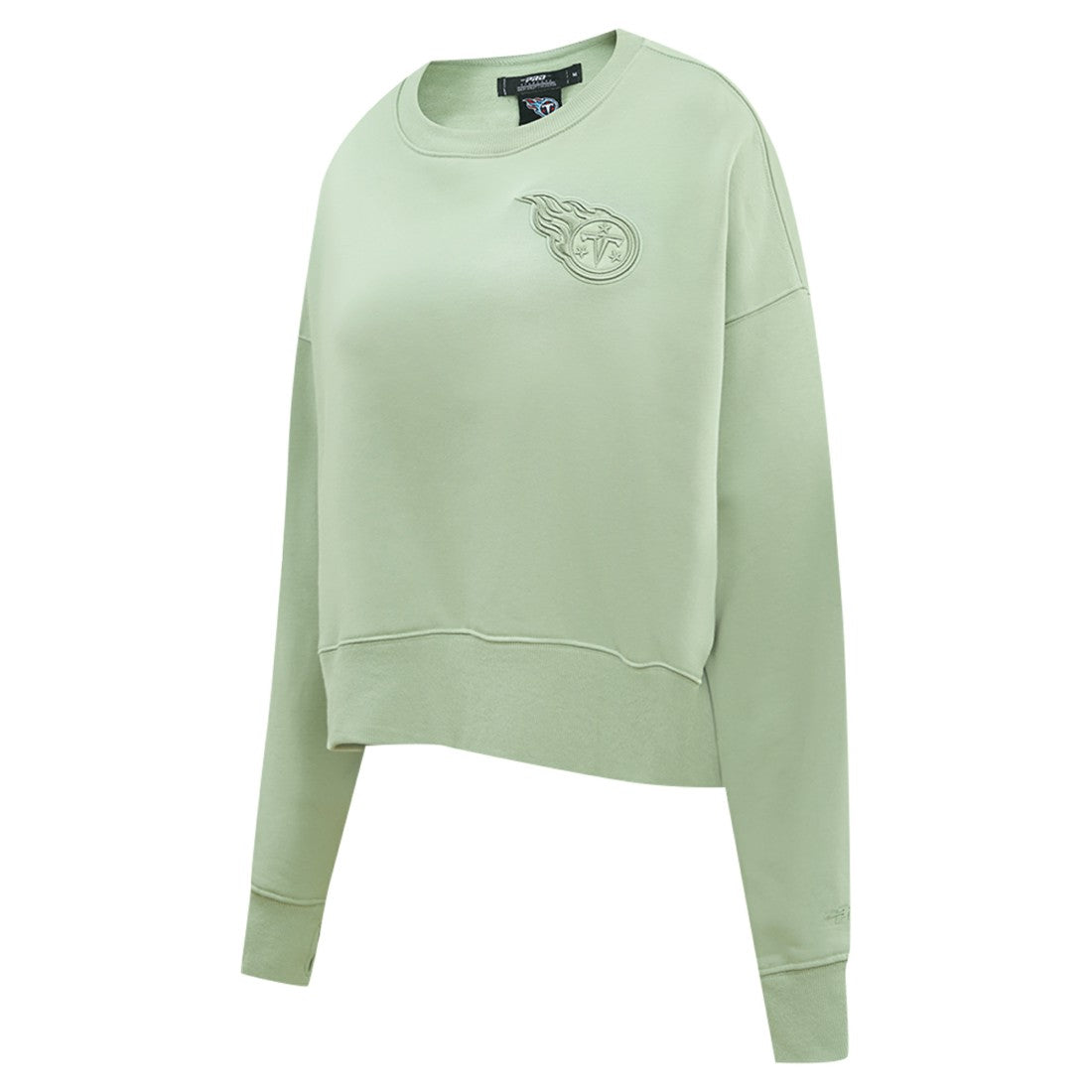 Pro Standard Women's Oversized Cropped Neutral Pullover Sweatshirt - Tennessee Titans Pullover