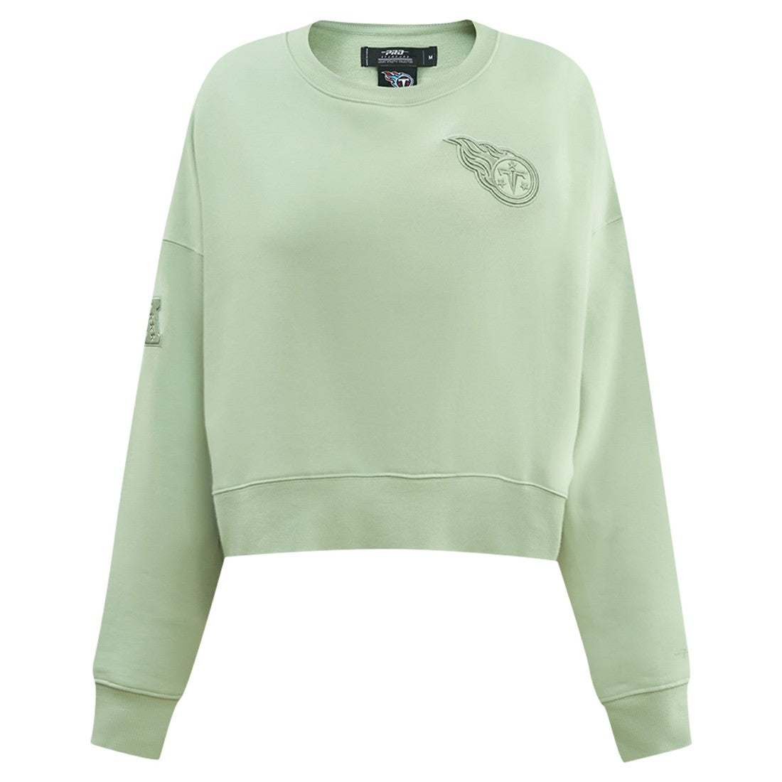 Pro Standard Women's Oversized Cropped Neutral Pullover Sweatshirt - Tennessee Titans Pullover
