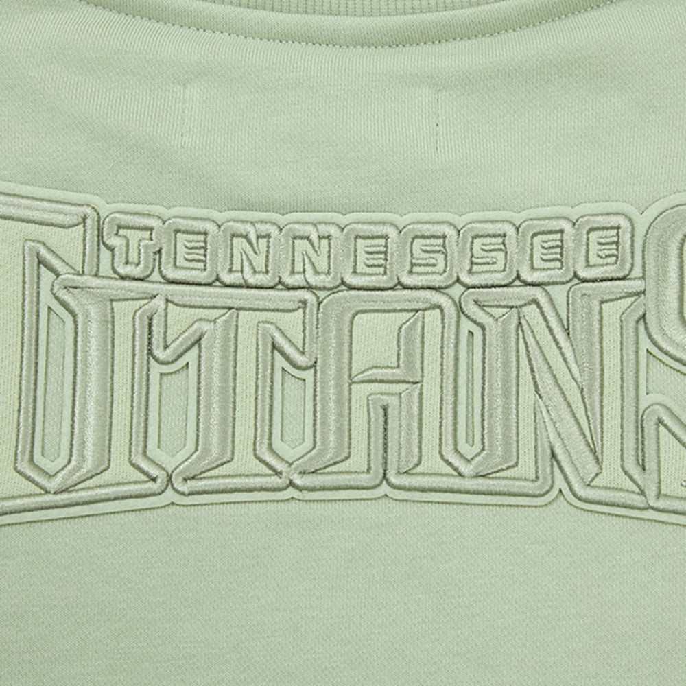 Pro Standard Women's Oversized Cropped Neutral Pullover Sweatshirt - Tennessee Titans Pullover